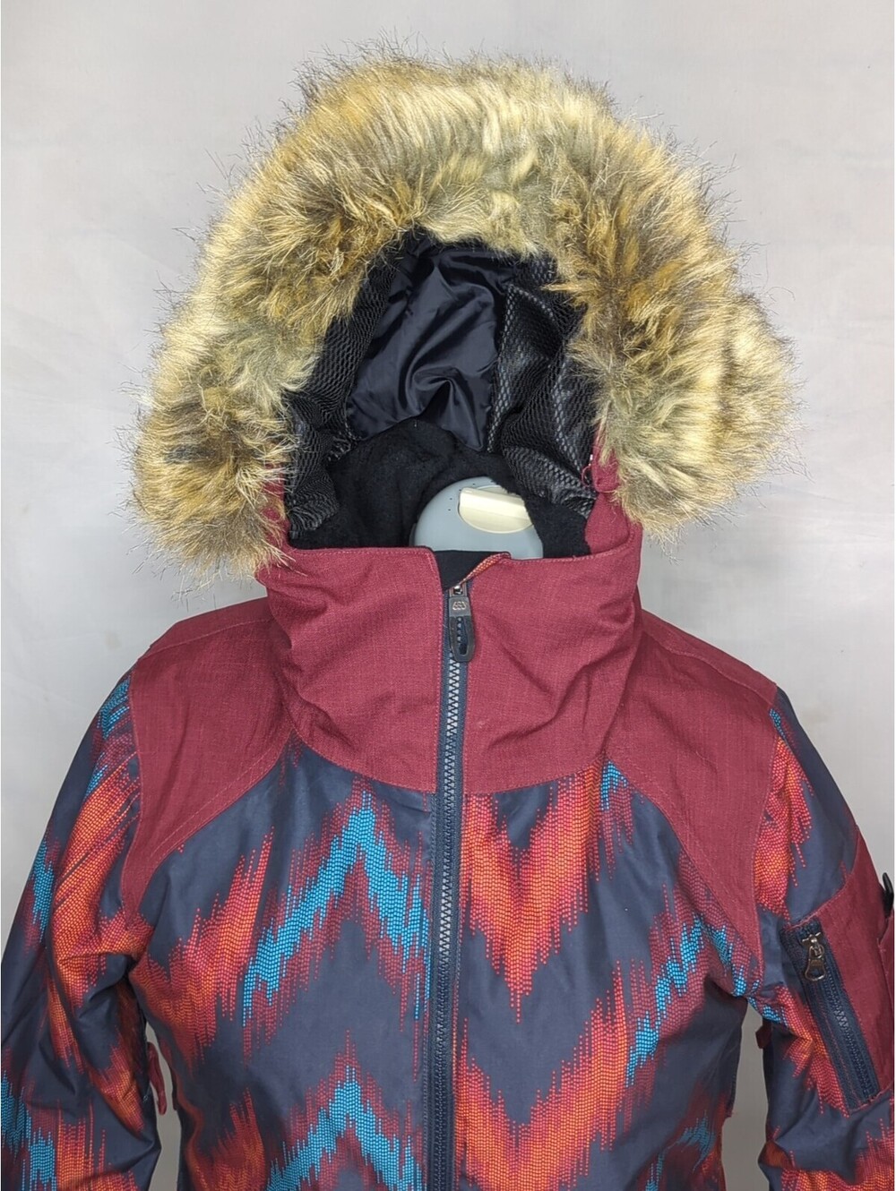 686 Authentic Aerial Ski Jacket Infidry Women Medium Aztec Thermal Snowboard Fur - Picture 6 of 13